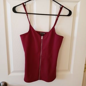 Zip up tank top